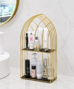 Alternative view of 2-Layer Arc Design Cosmetic Organizer & Washroom Rack