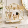 2-layer butterfly cosmetic storage organizer for makeup skincare and perfumes