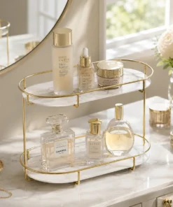 2-Tier Free Standing Makeup Organizer