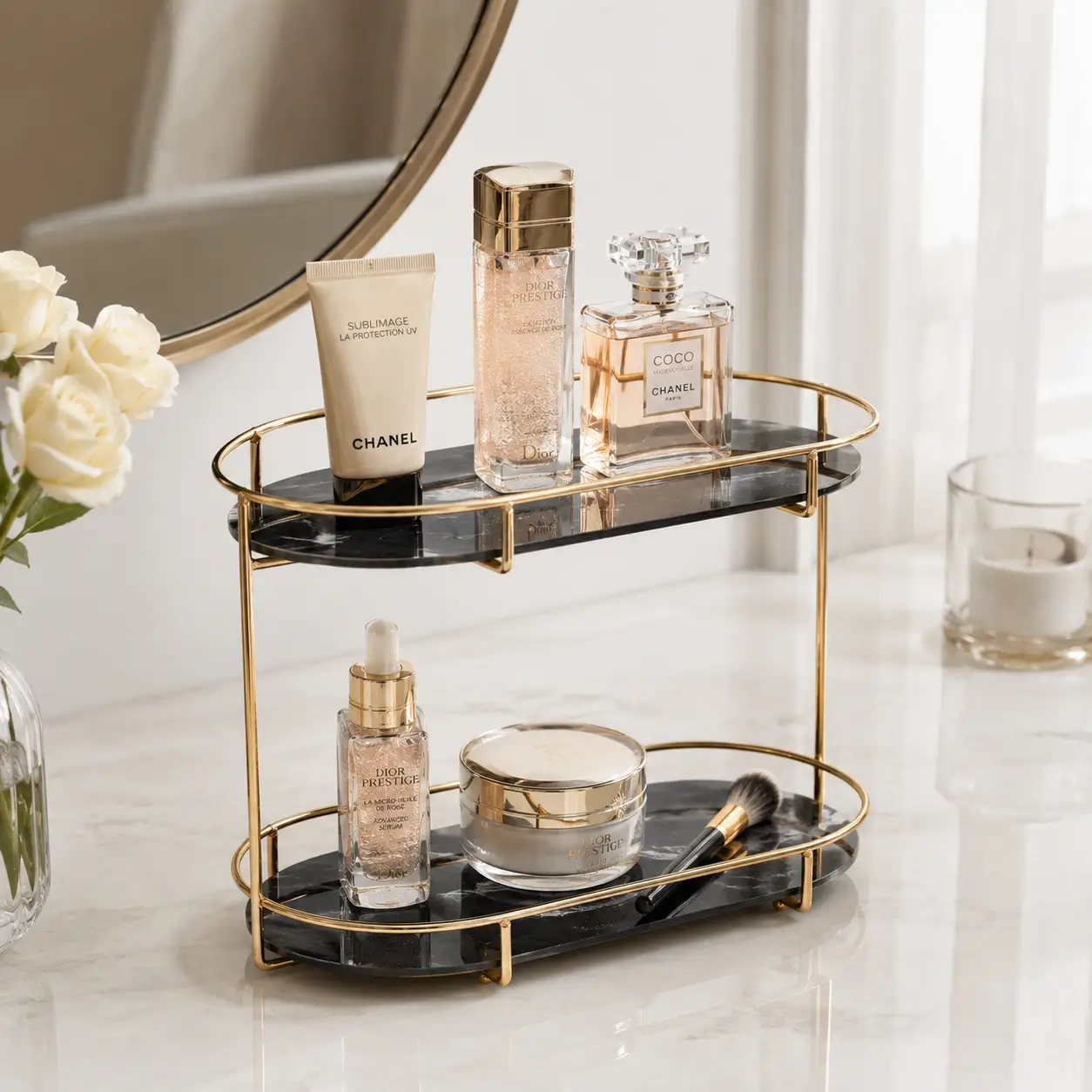 2-Tier Free Standing Makeup Organizer Shelf - Image 5