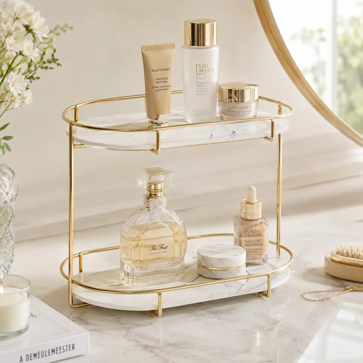 2-Tier Free Standing Makeup Organizer Shelf - Image 3