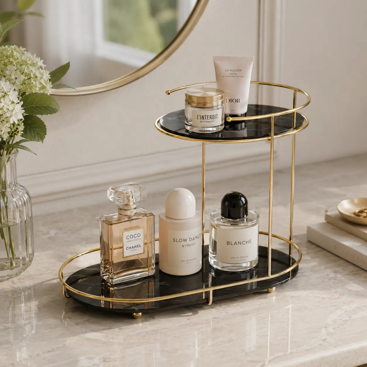 2-tier luxury makeup organizer countertop - Image 3