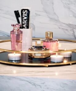 Cosmetics Organizer Tray with Mirror – Stylish Storage for Makeup, Jewelry & Vanity Essentials (2)