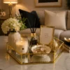 Hexagon Mirror Makeup Vanity Tray 1