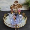 Luxury Makeup Organizer Mirror Tray for Cosmetics Stylish Storage Solution 4 1