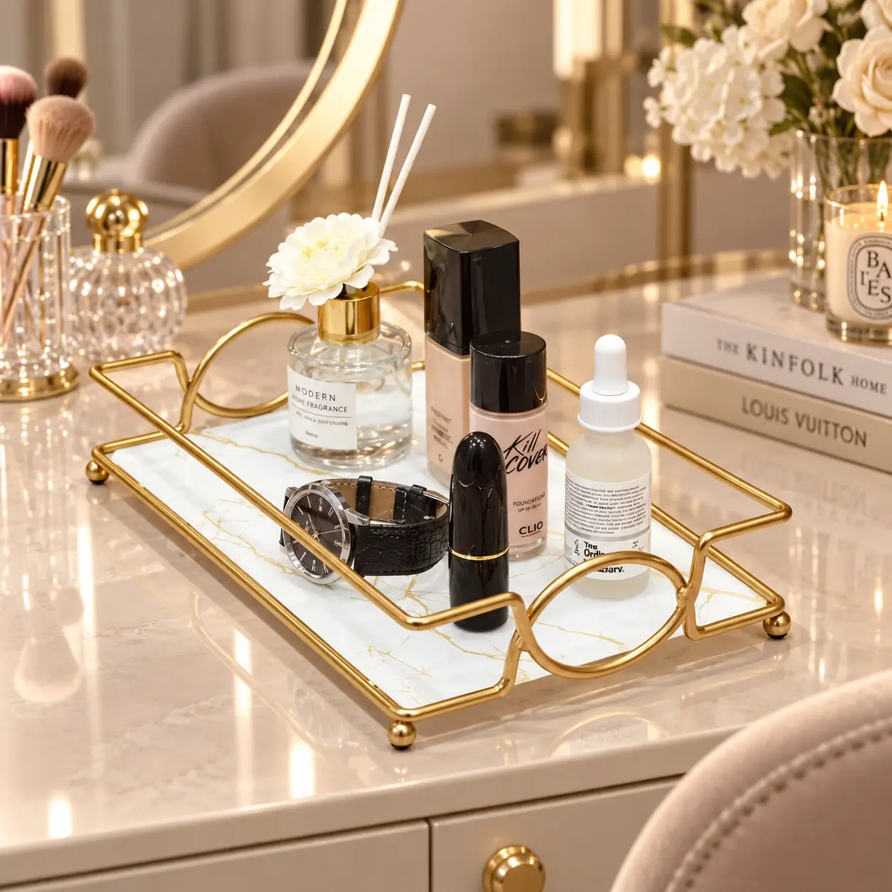 Luxury Makeup and Skincare Storage Stand for cosmetics and beauty essentials