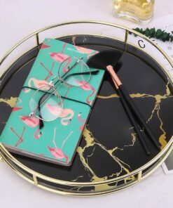 Add charm and organization with this elegant round makeup tray—perfect for perfumes, jewelry, and cosmetics in one stylish display.