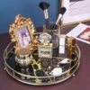 Makeup Round Tray for Perfume Jewelry Cosmetics – Stylish Vanity Organizer Display 2 1