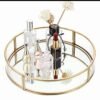 Metal Glass Jewelry Storage Mirror – Elegant Organizer for Jewelry Cosmetics 2 1