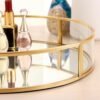 Metal Glass Jewelry Storage Mirror – Elegant Organizer for Jewelry Cosmetics 4 1