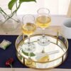 Metal Glass Jewelry Storage Mirror – Elegant Organizer for Jewelry Cosmetics 5 1