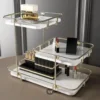Modern Design Free Standing 3 Tier Makeup Organizer Shelf – Stylish Cosmetic Storage Solution 3 1