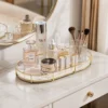 Makeup Storage Organizer - Luxury Golden Cosmetic Organizer Tray by Wahaj Decor