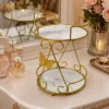 2 Layer Butterfly Round Makeup Storage Organizer 1
