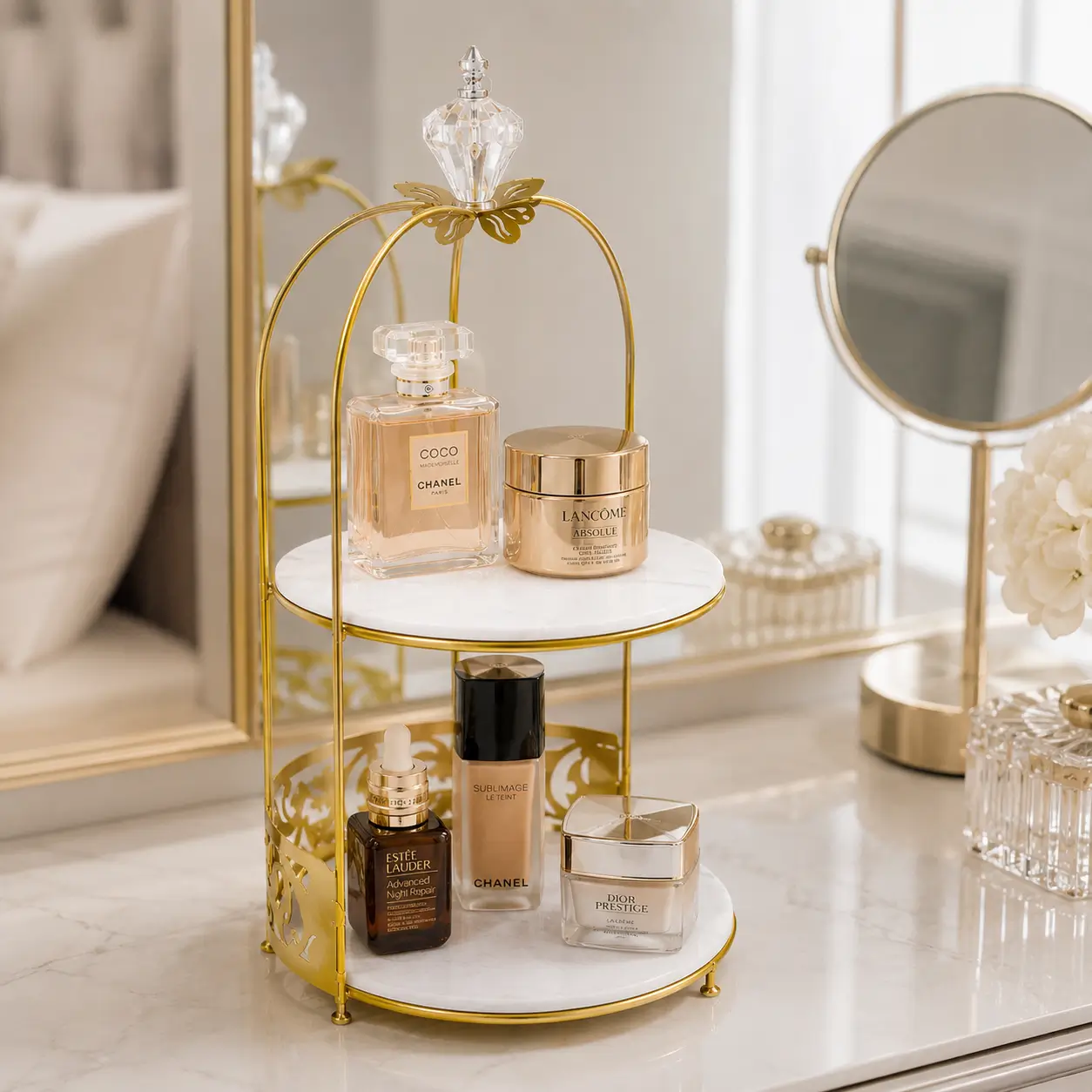 2-Tier Butterfly cage Vanity Organizer - Image 2