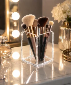 acrylic makeup brush holder