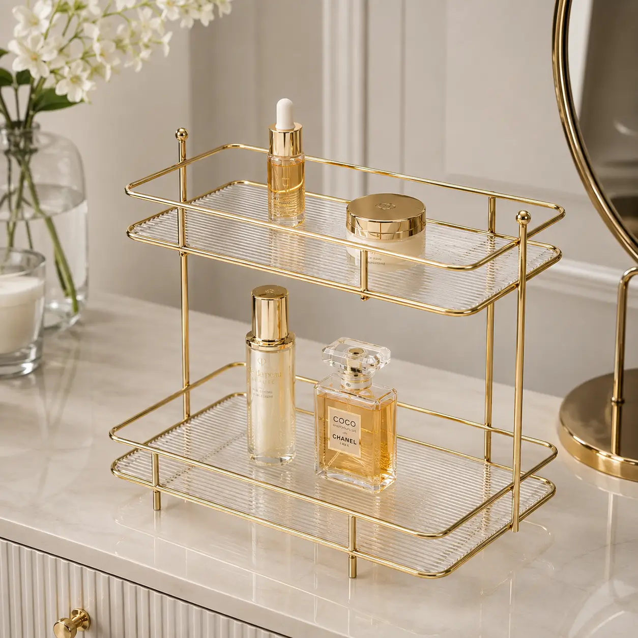 2-Tier Makeup and Skincare Organizer - Image 2
